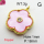 Resin & Zirconia,Brass Pendants,Flower,Plating Gold,Pink Purple,18mm,Hole:1mm,about 3g/pc,5 pcs/package,XFPC03264aajl-G030