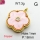 Resin & Zirconia,Brass Pendants,Flower,Plating Gold,Pink,18mm,Hole:1mm,about 3g/pc,5 pcs/package,XFPC03265aajl-G030