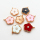 Resin & Zirconia,Brass Pendants,Flower,Plating Rose Gold,Mixed Color,18mm,Hole:1mm,about 3g/pc,5 pcs/package,XFPC03270aajl-G030