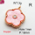 Resin & Zirconia,Brass Pendants,Flower,Plating Rose Gold,Pink,18mm,Hole:1mm,about 3g/pc,5 pcs/package,XFPC03273aajl-G030