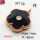 Resin & Zirconia,Brass Pendants,Flower,Plating Rose Gold,Black,18mm,Hole:1mm,about 3g/pc,5 pcs/package,XFPC03274aajl-G030