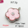 Resin & Zirconia,Brass Pendants,Flower,Plating Platinum,Pink,18mm,Hole:1mm,about 3g/pc,5 pcs/package,XFPC03279aajl-G030