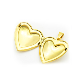 304 Stainless Steel Locket Pendants,Flat Heart,Vacuum Plating Gold,23mm,Hole:2mm,about 3.1g/pc,5 pcs/package,XFPC03286aajl-906