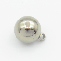 304 Stainless Steel Pendants,Round,True Color,8mm,Hole:2mm,about 2.1g/pc,5 pcs/package,XFPC03316aavj-906