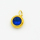 304 Stainless Steel Zircon Pendants,Flat Round,Vacuum Plating Gold,Royal Blue,6mm,Hole:2mm,about 0.3g/pc,5 pcs/package,XFPC03342vahk-906