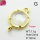 White Crystal,Brass Links Connectors,Oblate,Plating Gold,White,12mm,Hole:2mm,about 1.1g/pc,5 pcs/package,XFL02080baka-G030