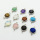 Gemstone,Brass Links Connectors,Oblate,Plating Platinum,Mixed Color,12mm,Hole:2mm,about 1.1g/pc,5 pcs/package,XFL02088baka-G030