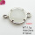 White Crystal,Brass Links Connectors,Oblate,Plating Platinum,White,12mm,Hole:2mm,about 1.1g/pc,5 pcs/package,XFL02097baka-G030