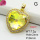 Imitation Crystal Glass & Zirconia,Brass Pendants,Heart,Plating Gold,Light Yellow,24mm,Hole:2mm,about 7.2g/pc,5 pcs/package,XFPC03407vbmb-G030