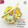 Imitation Crystal Glass & Zirconia,Brass Pendants,Heart,Plating Gold,Light Yellow,18mm,Hole:6mm,about 5.8g/pc,5 pcs/package,XFPC03427vbmb-G030