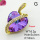 Imitation Crystal Glass & Zirconia,Brass Pendants,Heart,Plating Gold,Purple,18mm,Hole:5x3mm,about 6.2g/pc,5 pcs/package,XFPC03445vbmb-G030