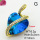 Imitation Crystal Glass & Zirconia,Brass Pendants,Heart,Plating Gold,Blue,18mm,Hole:5x3mm,about 6.2g/pc,5 pcs/package,XFPC03448vbmb-G030
