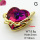 Imitation Crystal Glass & Zirconia,Brass Pendants,Heart,Plating Gold,Dark Purple,18mm,Hole:3mm,about 5.8g/pc,5 pcs/package,XFPC03459vbmb-G030