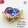 Imitation Crystal Glass & Zirconia,Brass Pendants,Heart,Plating Gold,Purple Blue,18mm,Hole:3mm,about 5.8g/pc,5 pcs/package,XFPC03460vbmb-G030