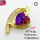 Imitation Crystal Glass & Zirconia,Brass Pendants,Heart,Plating Gold,Dark Purple,28x20mm,Hole:2mm,about 4.8g/pc,5 pcs/package,XFPC03466vbmb-G030