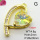 Imitation Crystal Glass & Zirconia,Brass Pendants,Heart,Plating Gold,Light Yellow,28x20mm,Hole:2mm,about 4.8g/pc,5 pcs/package,XFPC03469vbmb-G030