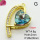 Imitation Crystal Glass & Zirconia,Brass Pendants,Heart,Plating Gold,Light Blue,28x20mm,Hole:2mm,about 4.8g/pc,5 pcs/package,XFPC03470vbmb-G030