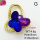 Imitation Crystal Glass & Zirconia,Brass Pendants,Butterfly,Plating Gold,Dark Purple,25x22mm,Hole:8mm,about 4.6g/pc,5 pcs/package,XFPC03475vbmb-G030