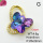Imitation Crystal Glass & Zirconia,Brass Pendants,Butterfly,Plating Gold,Light Purple,25x22mm,Hole:8mm,about 4.6g/pc,5 pcs/package,XFPC03476vbmb-G030