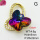 Imitation Crystal Glass & Zirconia,Brass Pendants,Butterfly,Plating Gold,Dark Purple,25x22mm,Hole:8mm,about 4.6g/pc,5 pcs/package,XFPC03478vbmb-G030
