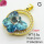 Imitation Crystal Glass & Zirconia,Brass Pendants,Butterfly,Plating Gold,Light Blue,24x22mm,Hole:2mm,about 5.5g/pc,5 pcs/package,XFPC03483vbmb-G030