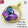 Imitation Crystal Glass & Zirconia,Brass Pendants,Butterfly,Plating Gold,Light Purple,24x22mm,Hole:2mm,about 5.5g/pc,5 pcs/package,XFPC03485vbmb-G030