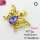 Imitation Crystal Glass & Zirconia,Brass Pendants,Butterfly,Plating Gold,Light Purple,16x28mm,Hole:2mm,about 3g/pc,5 pcs/package,XFPC03493vbmb-G030