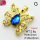 Imitation Crystal Glass & Zirconia,Brass Pendants,Butterfly,Plating Gold,Navy Blue,20x22mm,Hole:2mm,about 2.8g/pc,5 pcs/package,XFPC03499vbmb-G030