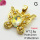 Imitation Crystal Glass & Zirconia,Brass Pendants,Butterfly,Plating Gold,Light Yellow,20x22mm,Hole:2mm,about 2.8g/pc,5 pcs/package,XFPC03502vbmb-G030