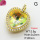 Imitation Crystal Glass & Zirconia,Brass Pendants,Heart,Plating Gold,Light Yellow,20mm,Hole:3x2mm,about 3.9g/pc,5 pcs/package,XFPC03512vbmb-G030