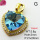 Imitation Crystal Glass & Zirconia,Brass Pendants,Heart,Plating Gold,Light Blue,21x20mm,Hole:3mm,about 3.8g/pc,5 pcs/package,XFPC03520vbmb-G030