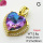 Imitation Crystal Glass & Zirconia,Brass Pendants,Heart,Plating Gold,Light Purple,21x20mm,Hole:3mm,about 3.8g/pc,5 pcs/package,XFPC03522vbmb-G030