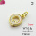 Shell,Brass Pendants,Letter Q,Plating Gold,9mm,Hole:2mm,about 0.8g/pc,5 pcs/package,XFPC03548vail-G030