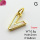 Shell,Brass Pendants,Letter V,Plating Gold,9x8mm,Hole:2mm,about 0.8g/pc,5 pcs/package,XFPC03549vail-G030