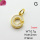 Shell,Brass Pendants,Letter C,Plating Gold,9mm,Hole:2mm,about 0.7g/pc,5 pcs/package,XFPC03552vail-G030