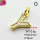 Shell,Brass Pendants,Letter Y,Plating Gold,9mm,Hole:2mm,about 0.6g/pc,5 pcs/package,XFPC03562vail-G030