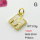 Shell,Brass Pendants,Letter M,Plating Gold,9mm,Hole:2mm,about 0.9g/pc,5 pcs/package,XFPC03564vail-G030