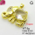 Cubic Zirconia,Brass Pendants,Elephant,Plating Gold,White,14x22mm,Hole:2mm,about 6g/pc,5 pcs/package,XFPC03582aajl-L024