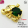 Cubic Zirconia,Brass Pendants,Elephant,Plating Gold,Dark Green,14x22mm,Hole:2mm,about 6g/pc,5 pcs/package,XFPC03583aajl-L024