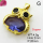 Cubic Zirconia,Brass Pendants,Owl,Plating Gold,Purple,20mm,Hole:2mm,about 4.5g/pc,5 pcs/package,XFPC03588baka-L024