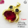Cubic Zirconia,Brass Pendants,Owl,Plating Gold,Red,20mm,Hole:2mm,about 4.5g/pc,5 pcs/package,XFPC03589baka-L024