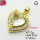 Cubic Zirconia,Brass Pendants,Heart,Plating Gold,White,16mm,Hole:2mm,about 3g/pc,5 pcs/package,XFPC03594aajl-L024