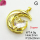 Cubic Zirconia,Brass Pendants,Moon,Heart,Plating Gold,White,23x20mm,Hole:2mm,about 4.9g/pc,5 pcs/package,XFPC03598baka-L024