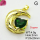 Cubic Zirconia,Brass Pendants,Moon,Heart,Plating Gold,Dark Green,23x20mm,Hole:2mm,about 4.9g/pc,5 pcs/package,XFPC03599baka-L024