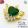 Cubic Zirconia,Brass Pendants,Heart Shape with Wings,Plating Gold,Dark Green,15x20mm,Hole:2mm,about 2.9g/pc,5 pcs/package,XFPC03607aajl-L024