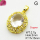 Cubic Zirconia,Brass Pendants,Oval,Plating Gold,White,17x15mm,Hole:2mm,about 2.7g/pc,5 pcs/package,XFPC03622aajl-L024