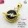 Cubic Zirconia,Brass Pendants,Round,Four-Pointed Star,Plating Gold,Royal Blue,18mm,Hole:2mm,about 3.4g/pc,5 pcs/package,XFPC03633avja-L024