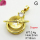 Cubic Zirconia,Brass Pendants,Round,Four-Pointed Star,Plating Gold,Champagne,18mm,Hole:2mm,about 3.4g/pc,5 pcs/package,XFPC03638avja-L024