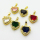 Cubic Zirconia,Brass Pendants,Heart,Plating Gold,Mixed Color,18x16mm,Hole:2mm,about 2.6g/pc,5 pcs/package,XFPC03639aajl-L024
