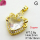 Cubic Zirconia,Brass Pendants,Heart,Plating Gold,White,18x16mm,Hole:2mm,about 2.6g/pc,5 pcs/package,XFPC03645aajl-L024